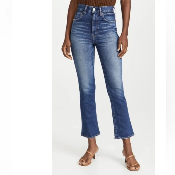 MOUSSY VINTAGE Jeans Otis Flare Hi High Rise Jeans In Blue Size 24 - Picture 2 of 8
